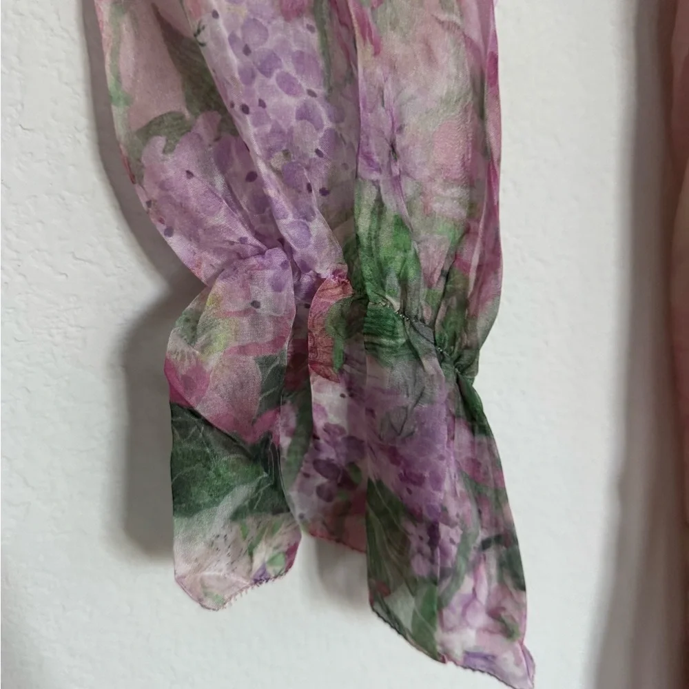 NWT Miss Rosier JUSTINE Dress floral print cinched midi size Small PINK cottage - Picture 10 of 16
